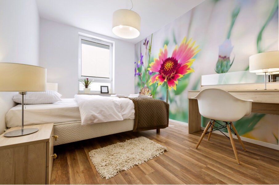 An Indian Blanket Gracing the Garden Mural print