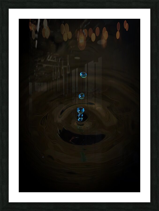 Blue Drops Picture Frame print