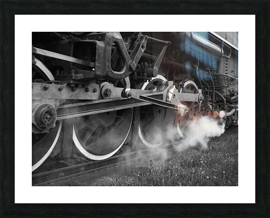 Smoky Wheels Picture Frame print